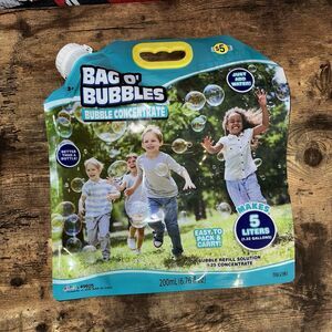 LOT OF 6 - Bag O' Bubbles 5 Liters - Bubble Concentrate - Grab & Go Back NEW